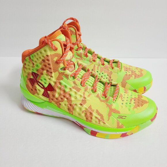 NEW Under Armour x Sour Patch Kids Curry 1 Retro Shoes 3026196-300 Size 9.5 Gree